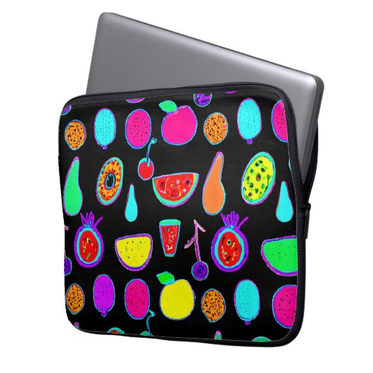 Tropische Glühexplosion Laptopschutzhülle (Vorderseite Links)