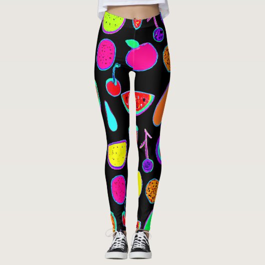Tropische Glühexplosion Leggings (Vorderseite)
