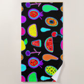 Tropische Glühexplosion Strandtuch (Vorderseite)