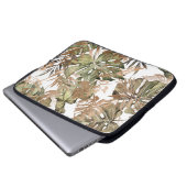 Tropische Gold-Blätter blühend nahtlos Laptopschutzhülle (Vorne Knopf)