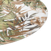 Tropische Gold-Blätter blühend nahtlos Schneidebrett (Ecke)