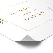 Tropische Gold-Hochzeitskarten und Geschenke-Zeich Poster (Ecke)