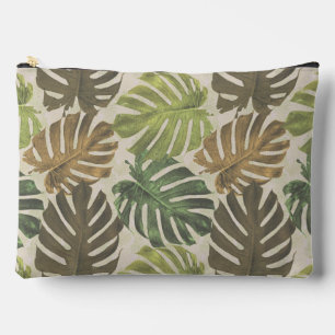 Tropische Golden Palm Blätter Zubehörtasche