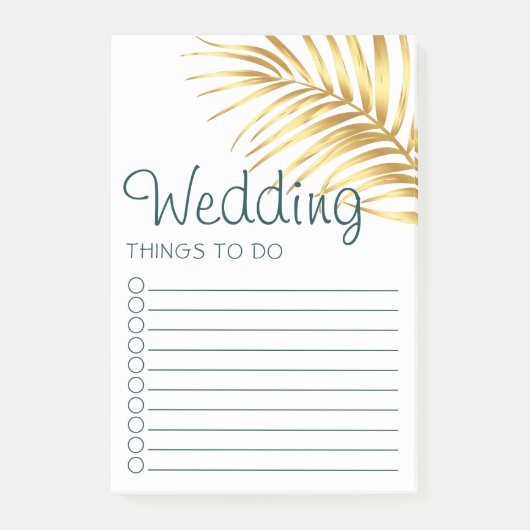 Tropische Goldhochzeit auf der Liste Post-it Klebezettel (Vorderseite)