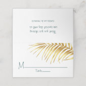 Tropische Goldhochzeit Personalisiert Platzkarte (Außenseite Aufgefaltet)