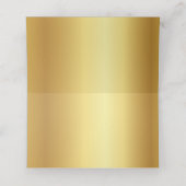 Tropische Goldhochzeit Personalisiert Platzkarte (Innenseite Aufgefaltet)