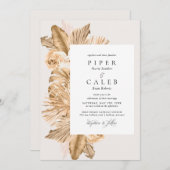 Tropische Goldmahlzeit Einladung (Vorne/Hinten)