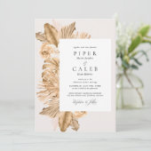 Tropische Goldmahlzeit Einladung (Stehend Vorderseite)