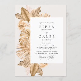 Tropische Goldmahlzeit Einladung