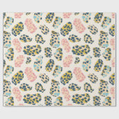 Tropische Goldpastellflächen Geschenkpapier (Flach)