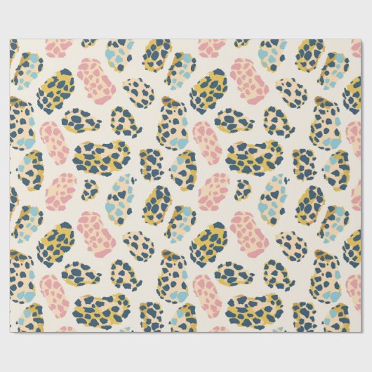 Tropische Goldpastellflächen Geschenkpapier (Flach)