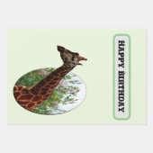 "Tropische Grace: Giraffe Popout Art mit Hibiskus Geschenkpapier Set (Vorderseite 3)