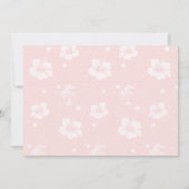 Tropische Graduierungsparty der Rosa Palme Einladung (Rückseite)