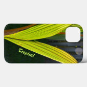 Tropische Green Palm Fronds personalisiert mit Nam Case-Mate iPhone Hülle (Rückseite (Horizontal))