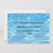 Tropische GRILLEN Sommerpool Party Einladung (Rückseite)