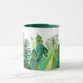 Tropische groene bladeren tasse (Zentrum)