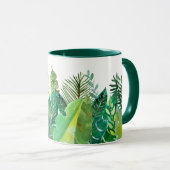 Tropische groene bladeren tasse (VorderseiteRechts)