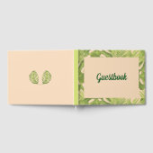 Tropische Grün- und Blütenhochzeit Gästebuch (Voll)