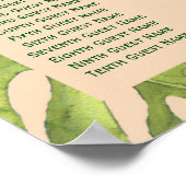 Tropische Grün- und Blütenhochzeit Poster (Ecke)