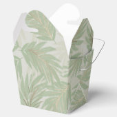 Tropische Grün- und Gold-Blätter auf Sage-Out Geschenkschachtel (Geöffnet)