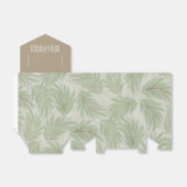 Tropische Grün- und Gold-Blätter auf Sage Zent Geschenkschachtel (Ungefaltet)