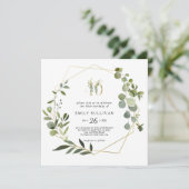 Tropische grüne Blätter 40. Geburtstag Party Einladung (Stehend Vorderseite)