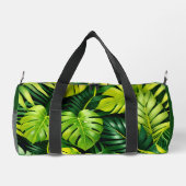 Tropische grüne Blätter Duffle Bag (Rückseite)
