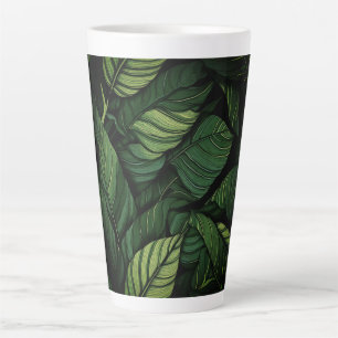 Tropische grüne Blätter  Einzugsgeschenk Milchtasse