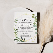 Tropische grüne Blätter - Erneuerung Einladung