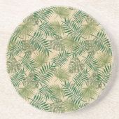 Tropische grüne Blätter Getränkeuntersetzer (Vorne)