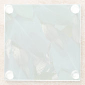 Tropische grüne Blätter Glasuntersetzer (Rückseite)