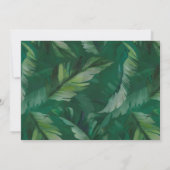 Tropische grüne Blätter Hochzeit Brautparty Einladung (Rückseite)