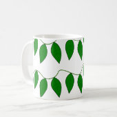 Tropische grüne Blätter Kaffeetasse (Vorderseite Links)