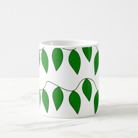 Tropische grüne Blätter Kaffeetasse (Mittel)