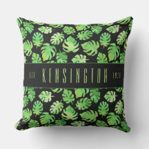 Tropische grüne Blätter mit Familienname