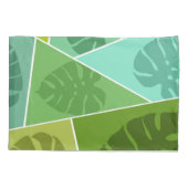 TROPISCHE GRÜNE BLÄTTER PATTERN KISSENBEZUG (Rückseite)