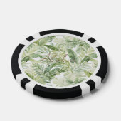 Tropische grüne Blätter Pokerchips (Einzeln)