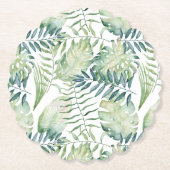 Tropische grüne Blätter Untersetzer (Vorderseite)
