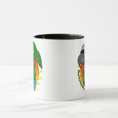 Tropische grüne Cheeked Conure Tasse (Zentrum)