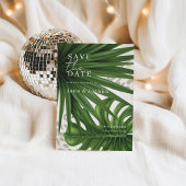 Tropische Grüne Hochzeit retten Datum Einladung