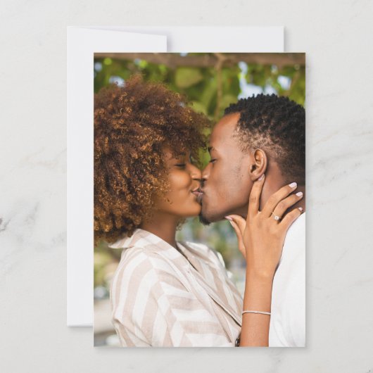 Tropische grüne Hochzeit rettet das Datum Save The Date (Rückseite)