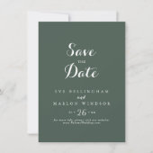 Tropische grüne Hochzeit rettet das Datum Save The Date (Vorderseite)