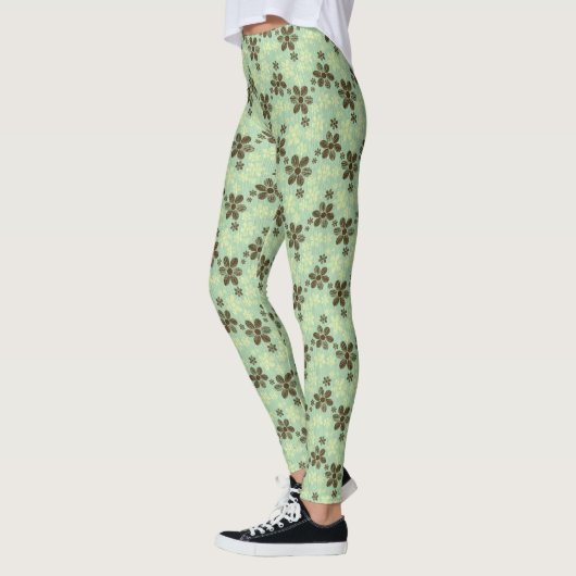 Tropische grüne Leggings (Links)