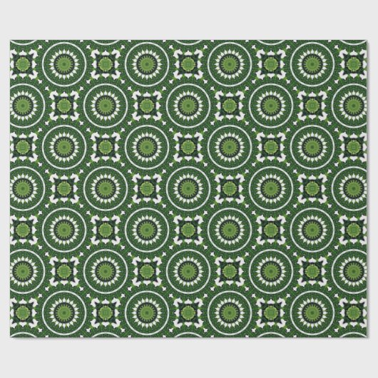 Tropische grüne Mandala Geschenkpapier (Flach)