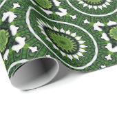 Tropische grüne Mandala Geschenkpapier (Rolleneckpunkt)
