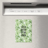 Tropische grüne Palmbaumblätter Magnet (In Situ (Geschirrspüler))