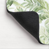 Tropische grüne Palmbaumblätter Mousepad (Ecke)