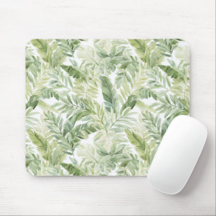Tropische grüne Palmbaumblätter Mousepad