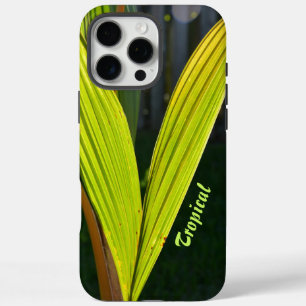 Tropische grüne Palmwedel personalisiert mit Namen iPhone 16 Pro Max Hülle