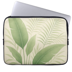 Tropische grüne Palmwedel und Bananenblätter Laptopschutzhülle